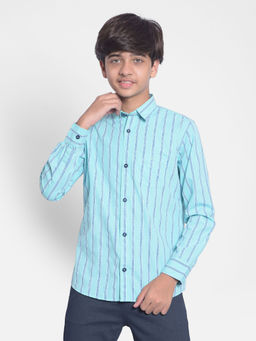 CRIMSOUNE CLUB - Boys Blue Striped Shirt