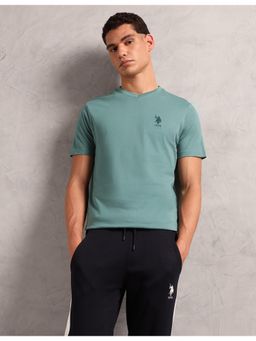 U.S. POLO ASSN. - Men Teal Breathable Comfort Fit Lounge T-shirt- I638