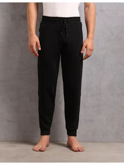 U.S. POLO ASSN. - Men Black Cotton Terry Lounge Joggers- Oj009