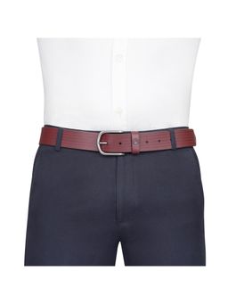 United Colors of Benetton - Men Honza Leather Casual Belt - Wine