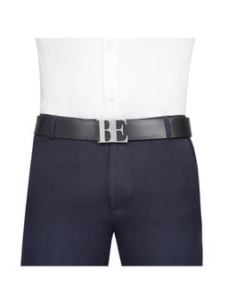 United Colors of Benetton - Men Amalie Leather Reversible Belt - Navy Blue & Wine