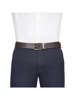 United Colors of Benetton - Men Tomas Leather Reversible Belt - Brown & Navy Blue