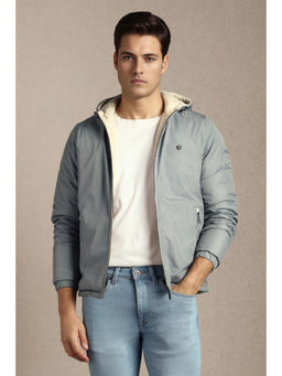 Louis Philippe - Men Casual Grey Revisable Solid Jacket
