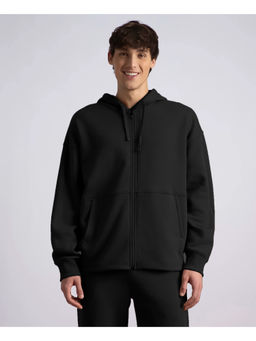 Jockey - UM77 Men Oversized Super Combed Cotton Rich Fleece Jacket - Black