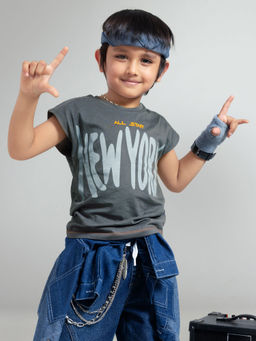 Hopscotch - Typography Jersey Cotton T-Shirt