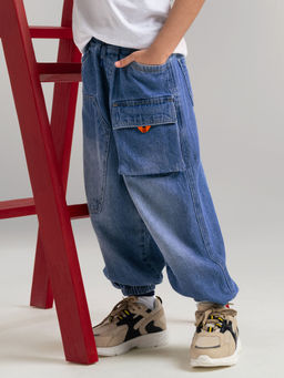 Hopscotch - Balloon Fit Cotton Denim Jeans