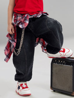 Hopscotch - Cut and Sew Balloon Fit Denim Jeans