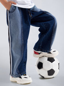 Hopscotch - Cut and Sew Denim Straight Jeans