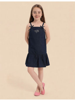 U.S. POLO ASSN. - Girls A-Line Denim Strappy Dress