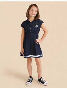 U.S. POLO ASSN. - Girls Solid Regular Fit Mini Dress