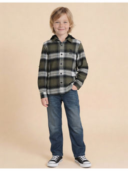 U.S. POLO ASSN. - Kids Boys Tartan Checked Regular Fit Shirt