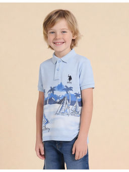 U.S. POLO ASSN. - Kids Boys Graphic Printed Polo T-Shirt
