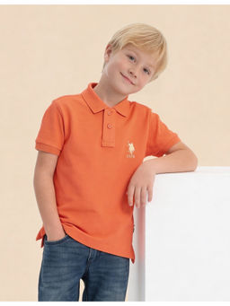U.S. POLO ASSN. - Kids Boys Solid Regular Fit Polo T-Shirt