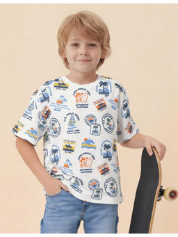 U.S. POLO ASSN. - Kids Boys Graphic Printed Oversized Fit T-Shirt