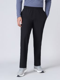 Technosport - Men Black Polyester Solid Trackpant