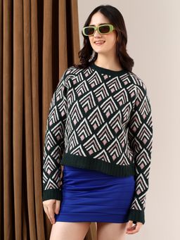 KOTTY - Multi-Color Self Design Sweater