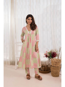 MAAND - Women Green Printed Co-Ord Set