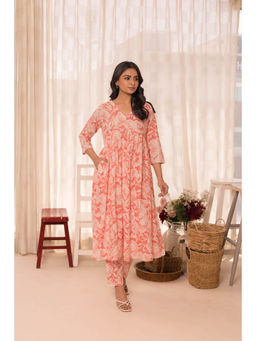 MAAND - Women Peach Floral Co-Ord Set