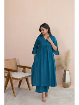 MAAND - Women Blue Printed Co-Ord Set