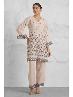 HOUSE OF KARI - Women Beige Floral Co-Ord Set