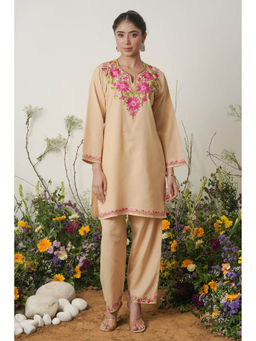 HOUSE OF KARI - Women Beige Floral Co-Ord Set