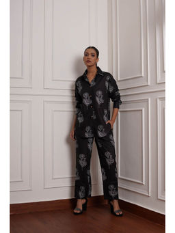 The Quince Life - Women Black Floral Co-Ord Set