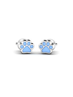 KuberBox - Dog Paw Kids Earrings 14K Gold
