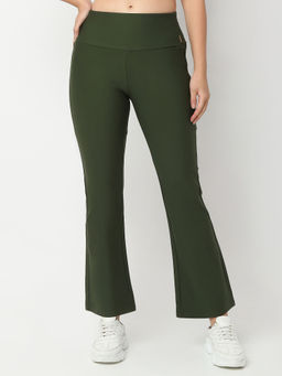 Spykar - Women Green Boot Cut Fit Mid Rise Stretchable Pant