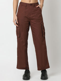 Spykar - Women Brown Loose Fit Casual Cargo