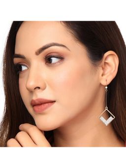 Yellow Chimes - Gold-Toned Contemporary Drop Earrings