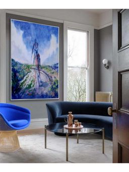 The Art House - Horse Riding Wall Art Canvas Abstract Painting For Office