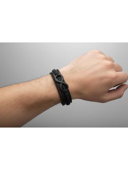 Gahan - Mens Leather Wraparound Bracelet