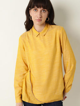 RAREISM - Kara Front Panel Collared Top