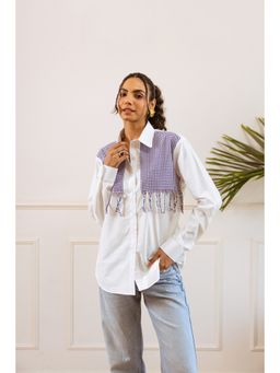 UNIMODA - Echo Layered Blue Shirt