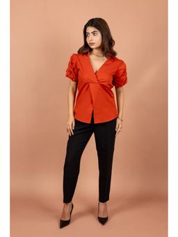 UNIMODA - Cheerful Orange Bubble Top