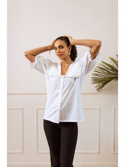 UNIMODA - Classic Edge V-Neck Top
