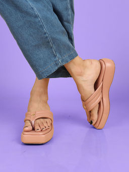 ELLE - Peach Women Slip On Flipflops