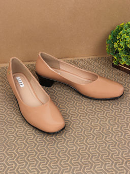 ELLE - Camel Women Slip On Pump Heels