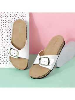 LAZERA SHOES - Women White Platform Sandals