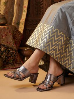 Chaal Chalan - Women Silver Block Heels