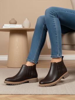 Iconics - Women Brown Chelseas Boots