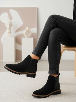 Iconics - Women Black Casual Boots