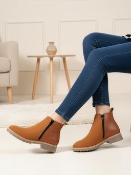 Iconics - Women Tan Casual Boots