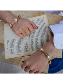Prestones - Moissanite Polki White Bangles