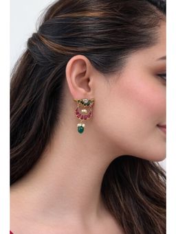 Prestones - Mayur Bird Motif Multicolor Earrings