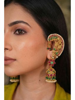 Prestones - Deva Temple Jhumar Multicolor Ear Cuff