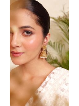 Prestones - Devanshi Heritage Jhumkas Gold Earrings