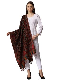 SWI STYLISH - Womens Kashmiri Wool Stole -Black