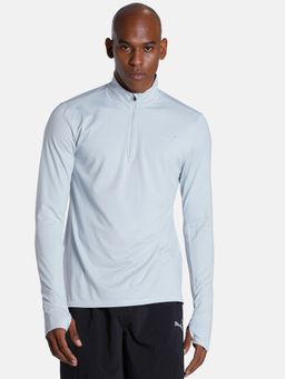 Puma - Run Favorite 1/4 Zip M Mens Grey T-shirt