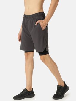 CULT - Workout Shorts With Inner Tights - Grey